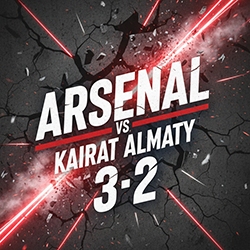 Arsenal - Kairat 3:2. Faza grupowa LM zakończona zwycięstwem