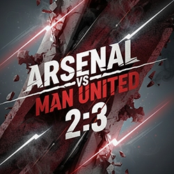 Arsenal w fatalnym stylu przegrywa z Manchesterem United 2:3