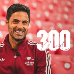 Arteta bije rekordy w 300. meczu jako trener Arsenalu